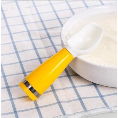 1PC Ice Cream Tools Portable PP Plastic Non-stick Anti-feeze Ice Cream Scoop Spoon For Home Kitchen Accessories OK 0431