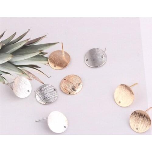 10pcs Fashion Statement Stud Earrings Korean Earring for Girls Simple Concave Round Earrings Diy Jewelry Accessories 2020 Copper