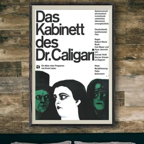 158 THE CABINET OF DR. CALIGARI Movie 1920 Horror Wall Silk Cloth Poster Art Decoration Gift