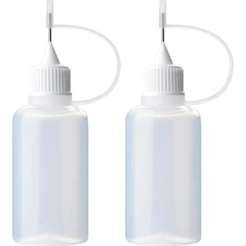 30/50/100ml Empty Glue Bottle with Needle Precision Tip Applicator Bottle for Paper Quilling DIY Craft Plastic Bottle