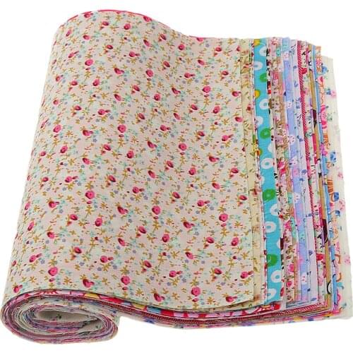30x Mix Floral Printed Cotton Fabric For Dolls Bags Sewing Craft 30*20cm