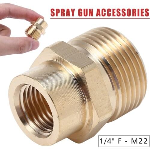 1pc Washer Adaptor Fitting Snow Foam Lance Adapter Coupler Connector 1/4" F - M22 for Water Pot Car Washing Tools Mayitr