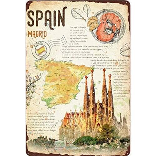 Apain Vintage Style Metal Sign Iron Painting for Indoor & Outdoor Home Bar Coffee Kitchen Wall Decor 8 X 12 Inch