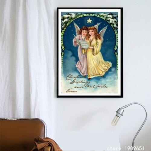 No frame classical religious figures cartoon angels canvas printings oil painting printed on cotton wall art decoration picture
