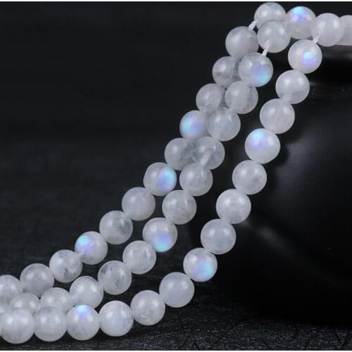 Natural Blue Flash Moonstone Beads,Loose Beads,Grade AAA Round Shape 4/5/6/7/8/10/12mm.1 of 15"strand
