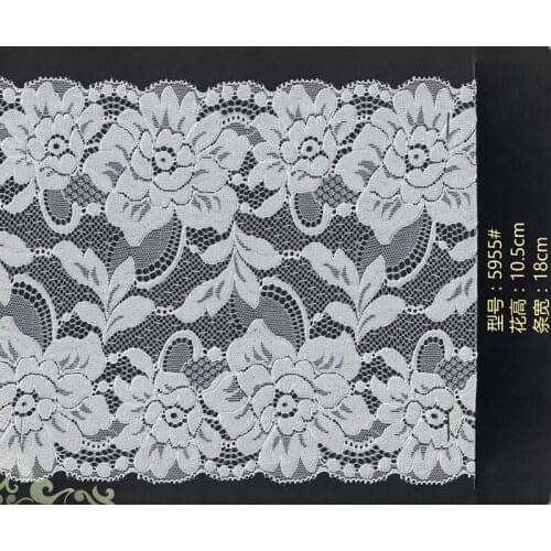 18cm high quality nylon spandex elastic lace trim,YX-5955