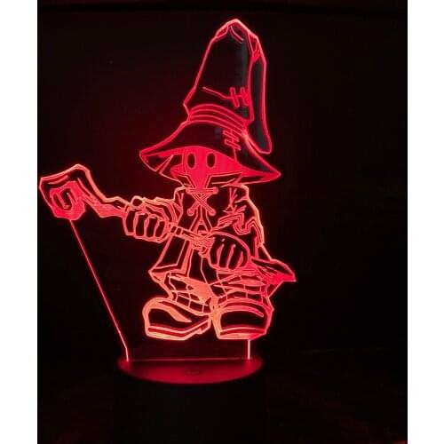Final Fantasy Vivi Ornitier Anime Figure Lamp Decor Home Night Lights Game Toys Colorful 3d Led Lighting Novelty Kids Lamp Gift