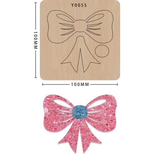 Diy Bow Cutting Dies Wood Scrapbooking Knife Mold Non-woven Cutting Suitable For Common Big Shot And Sizzix Machines