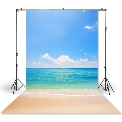 HUAYI Photography Backdrop Newborns Baby Child Photo Booth Background Seaside Beach Summer Holiday Party Celebration Drop D-2015
