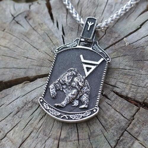 Lanseis 10pcs viking Veles symbol.Weles.Slavic pendant norse slavic pendant men necklace wealth talisman jew