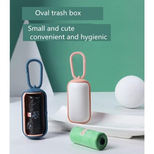 Cute Pet Dog Waste Poop Bags Dispenser Oval Shape Pet Waste Bag Holder for Small Dog Dispenser Poop Bags Holder Accessories