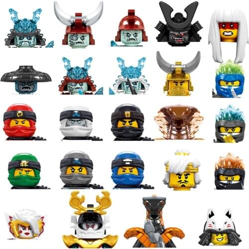 24Pcs Ninja Minifigures Movie Building Block Doll Action Figures Head Body Parts Children Educational Toys Kids Boys Gifts