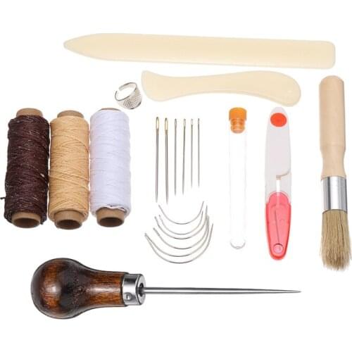 New Arrivals 26Pcs Bookbinding Kit Starter Tools Bone Folder Paper Crafts Sewing Supplies DIY Handmade Leather Tool Set