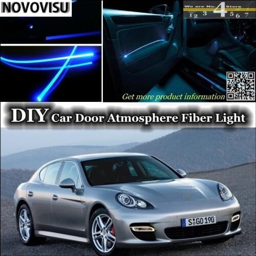 NOVOVISU For Porsche Panamera 970 interior Ambient Light Atmosphere Fiber Optic Lights Inside Door Panel illumination Tuning