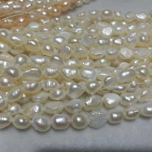 Wholesale 10 strands 8mm baroque freshwater pearl strings