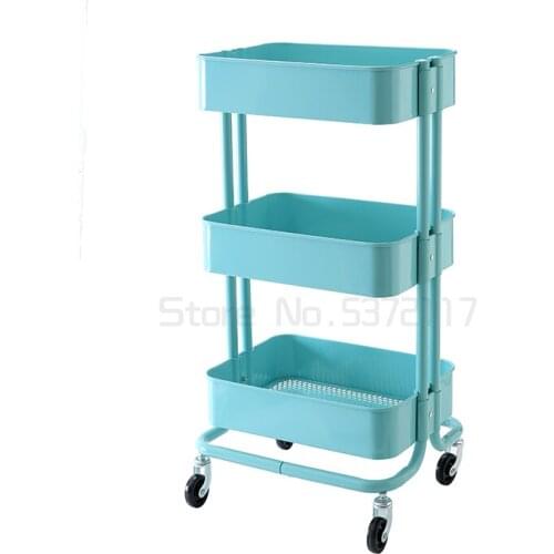 Living room shelf multi-layer mobile beauty salon trolley kitchen trolley baby goods storage shelf bookshelf