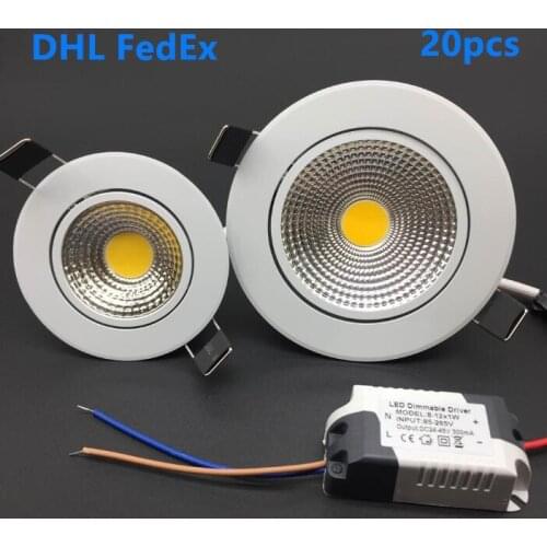 Dimmable Led downlight light COB Ceiling Spot Light 5W 7W 9W 12W 85-265V ceiling recessed Lights Indoor Lighting