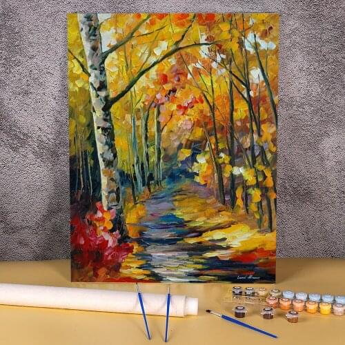 Birch est DIY Paint By Numbers Set Acrylic Paints 40*50 Paiting By Numbers Wall Decoration Children Drawing