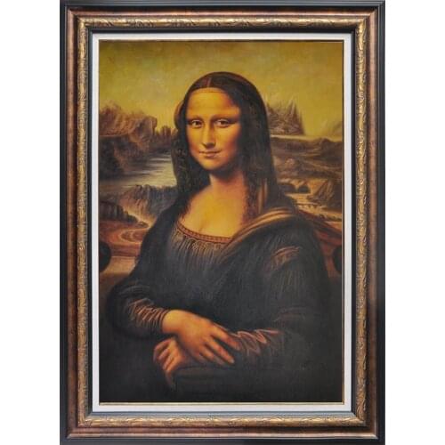 Hand Painted Italy Famous Oil Paintings Reproduction Leonardo Da Vinci Mona Lisa Home Decor Wall Art Portrait Canvas Painting