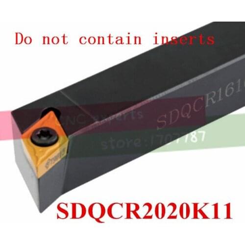 SDQCR2020K11 Toolholder 20*20*125MM CNC turning tool holder, 107.5 degrees External turning tools, Lathe cutting tools