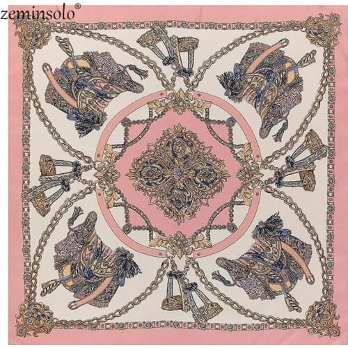 Luxury Brand Autumn Square Scarf 130*130cm Twill Silk Scarf Bandana Women Kerchief Scarves For Ladies Fashion Shawls Echarpes