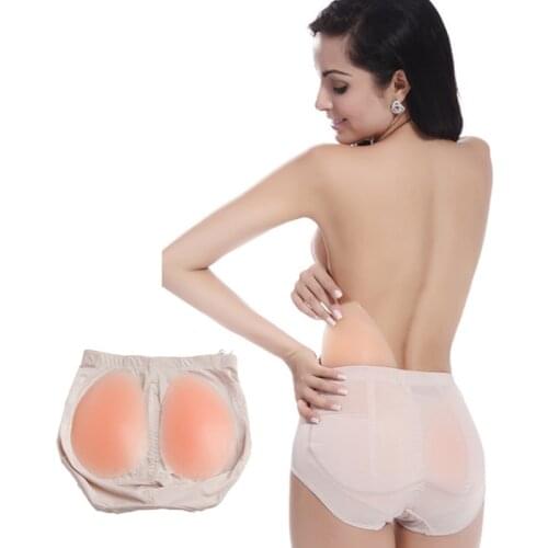 Natral Silicone Pad Enhancer Fake Ass Panty Hip Butt Lifter Underwear Invisible Bottom Shaper Seamless Padded Shapewear Panties