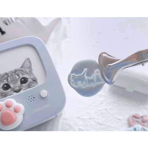 Creative Kitty Bear Custom Irregular Stamp Head Cat Wax Seal Heads Stamps Postage Journal Package Wedding Gifts Envelope Tools