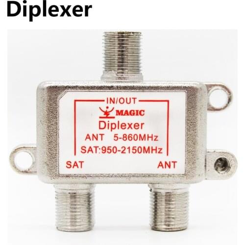 SZ 10pcs/lot 2 In 1 Dual-use Way Port TV Signal Satellite Sat Coaxial Diplexer Combiner Splitter Cable Switch Switcher