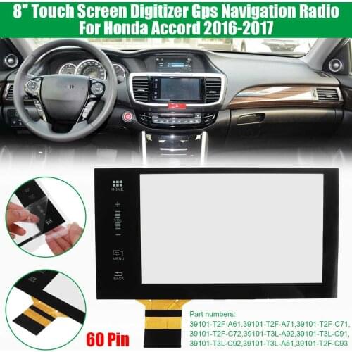 8' 60 Pins Touch Screen Glass Digitizer Fit For Honda Accord 2016-2017 Year Car DVD Radio Audio Multimedia Player GPS Navigation