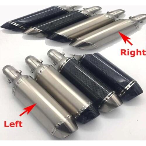 Universal Motorcycle Exhaust Pipe Muffler motor Escape moto Left & Right For RC390 Z800 GSXR750 TMAX530 XMAX300.250 CBR500 mt09