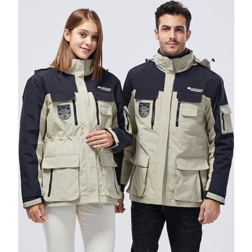 High-quality Couple Jacket Three-in-one Detachable Jacket Windproof Casual Jacket S-4XL Jacket Mens Windbreaker Chaqueta Hombre