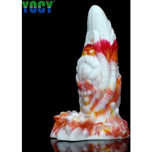 YOCY Large Anal Butt Plug Animal God Beast Fantasy Dildo Silicone Sucker Colorful Sex Toys For Women Men Massager