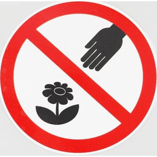 1 Pcs It Is Forbidden To Pick Flowers Here PVC Water Proof Decal Car Styling Decoration Sticker 12.5CMX12.5CM