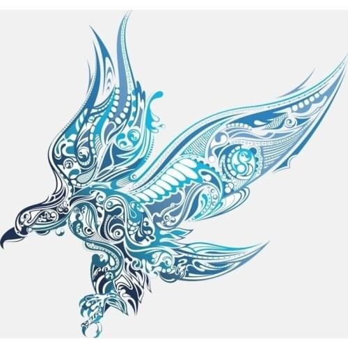 16.5CM*15.5CM Fashion Pattern Creative Eagle Totem PVC Car Sticker 11-01197