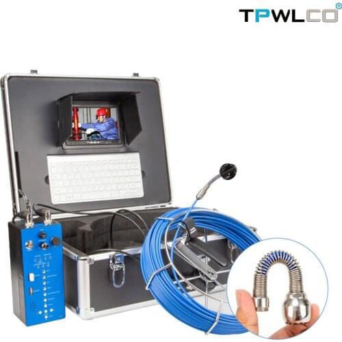 7 Inch TFT-LCD Pipe Inspection Camera 20M Fiberglass Cable IP68 Waterproof Drain Sewer Pipeline Industrial Endoscope System