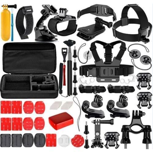 Gopro 57in1 Accessories Chest Mount Headband Selfie stick tripod Buoyancy rod For Gopro Hero 5 6 7 SJCAM SJ4000 Action Camera