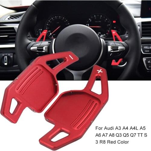 Car Steering Wheel Shift Paddle Shifter Fit For Audi A3 A4 A4L A5 A6 A7 A8 Q3 Q5 Q7 TT S3 R8 Red Color