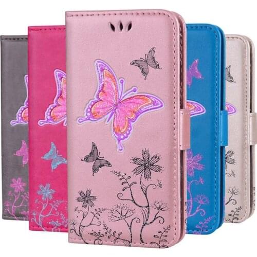Butterfly Case For Samsung Galaxy A3 A5 J3 J5 J7 2017 2016 J2Pro A8 Note 8 S9 S8 Plus S7 S6 Edge S5 Wallet Flip Cover Capa P99B