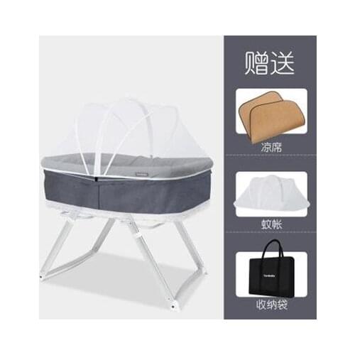 Baby bed bb European-style portable cradle bed Baby shaker Multifunctional ultra-light can be folded and spliced