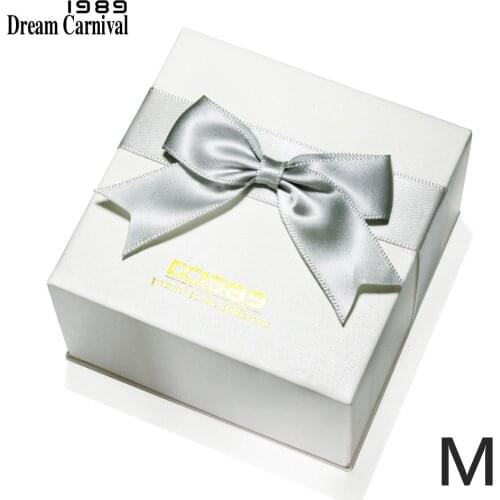 DreamCarnival 1989 Elegant Luxury Cream White Paper Bowknot Earrings Ring Pendant Cardboard Gift Box for Jewelry BOX4-1 (Medium)
