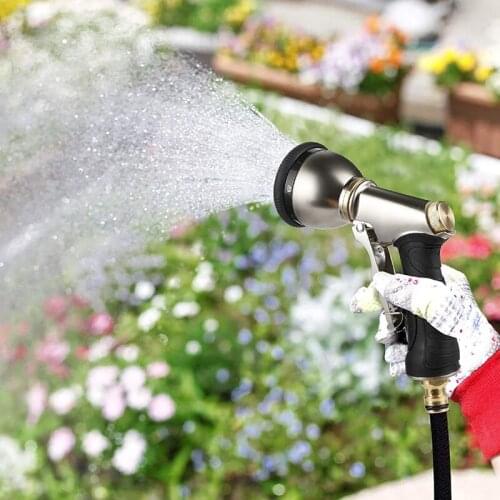 Hot Garden Hose Nozzles 9 Adjustable Patterns Hose Spray Nozzle Watering Accessories for Garden Watering Lawn Car Washing