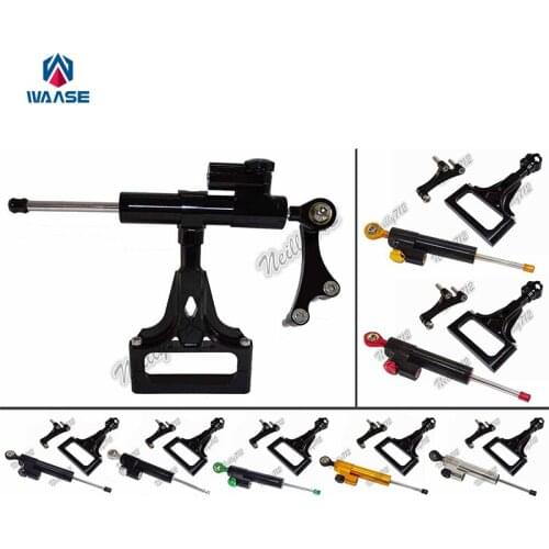 Waase Motorcycle Steering Stabilizer Damper Mounting Bracket Kit For Kawasaki Z750 Z1000 2003 2004 2005 2006 2007 2008 2009