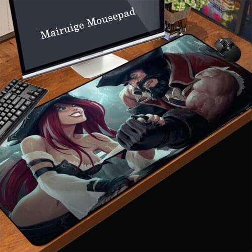 Mairuige League of Legends Skin Custom Mouse Pad Wear-resistant Black Edge Rubber Anti-slip Gamer PC Computer Anime Keyboard Mat