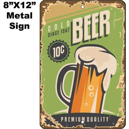 8"x12" METAL SIGN - Beer #16 Vintage Looking Craft Game Room Bar Man Cave Gift
