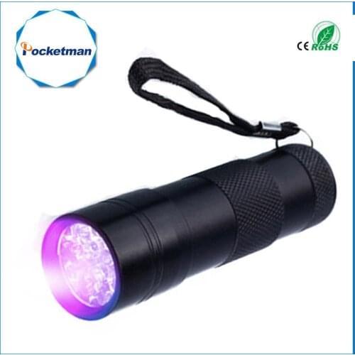Mini 9 LED UV Flashlight Ultraviolet Portable Led flashlight Ultra Violet I Ink Marker Detection Torch Light Outdoor UV lamp