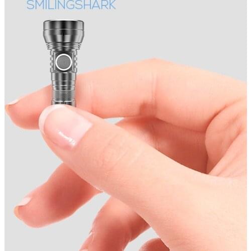 Mini Bright Flashlight Fashion Portable Black 10180 Battery Flashlight Rechargeable Lampe Torche Led Portable Lighting EC50SD