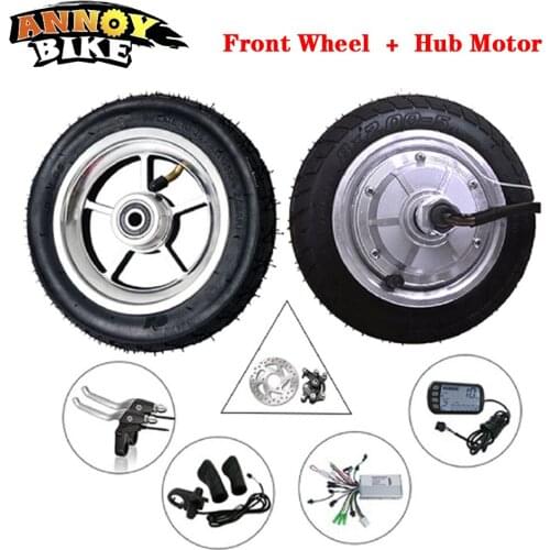 Hub Motor 8'' 24-48v 250-350w Tire 8x2.00-5 BLDC Electric Wheelchair Wheel Motor Electric Scooter Ebike Conversion Kit