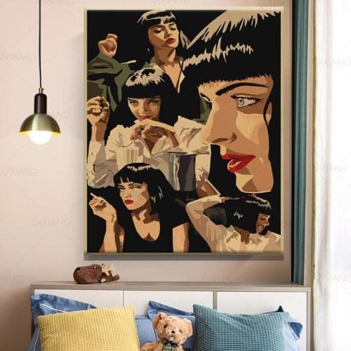 Pulp Fiction Quentin Tarantino Vintage Poster Wall Stickers For Living Room Home Decoration