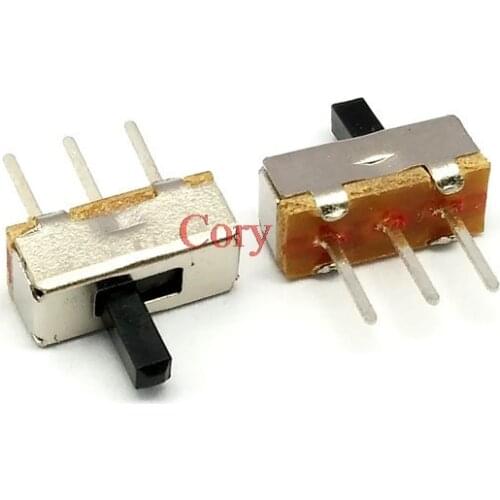 On-Off Mini 1 Way 2 Band 2 Position SPDT 1P2T PCB Panel Mini Vertical Slide Switch 3-8MM Height SS-12D00G CZYC