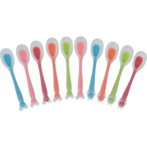 Bee Animal Meal Pal Toddler Soup Spoons Free Dishwasher Safe for Babies and Kids Childrens Flatware for Self-Feeding